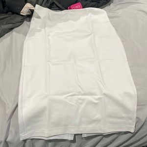 White pencil skirt